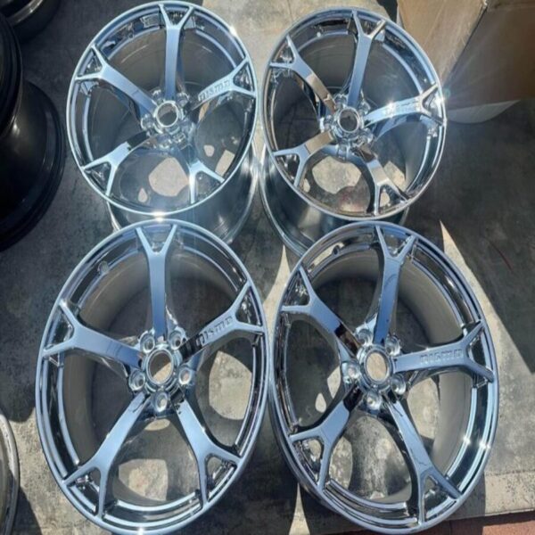Nismo V1s 5×114.3 – Freshly triple chromed