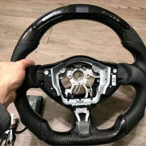 OHT Motors Carbon fiber White Stitching steering wheel.